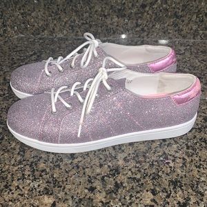 Paige  glitter pink sneakers sz 8.5